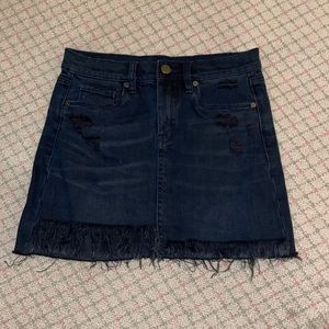 navy jean skirt
